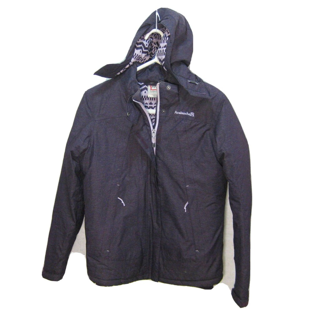 AVALANCHE Women's (Size Small) Purple Winter Coat Hooded Warm Jacket Full Zip